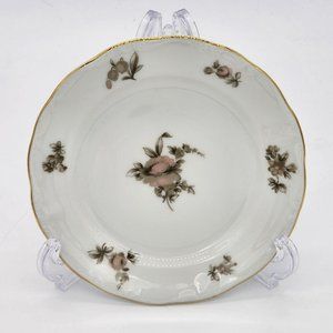 Vintage Johann Haviland Bavaria Germany Sepia Rose 6 1/4 in Bread Butter Plate
